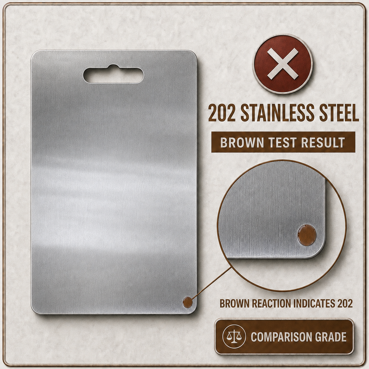 202 stainless steel brown test